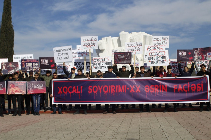 Xocalı soyqırımının ildönümü ilə bağlı keçirilən yürüşdə minlərlə tərtərli işirak edib