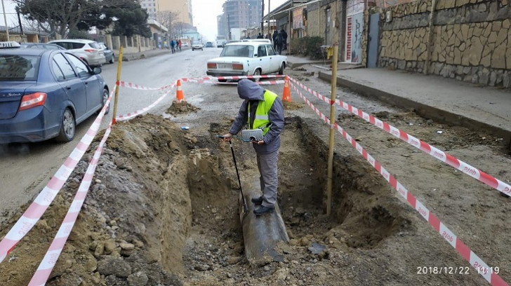 50 min abonentin qaz təchizatı üçün mövcud kəmər dəyişdirilir