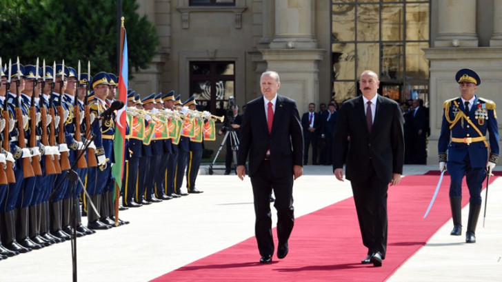 Ərdoğanın rəsmi qarşılanma mərasimi oldu