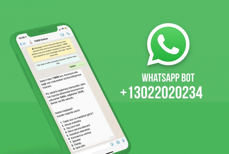 Azərbaycanda koronavirusla bağlı məlumatları "WhatsApp"dan öyrənmək mümkün olacaq