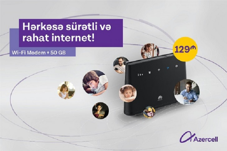 Azercell-in yeni 4G WiFi modemindən eyni zamanda 32 istifadəçi yararlana bilər!