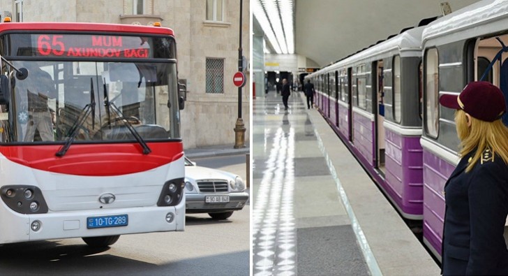 Gələn ay metro və avtobuslar həftəsonları işləməyəcək