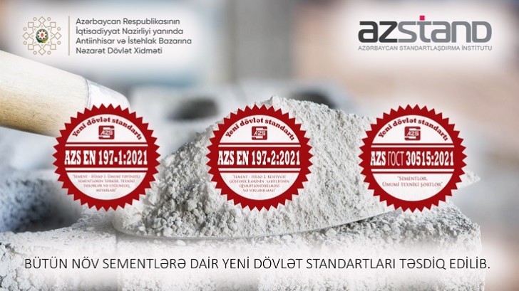 Bütün növ sementlərə dair yeni dövlət standartları təsdiq edilib