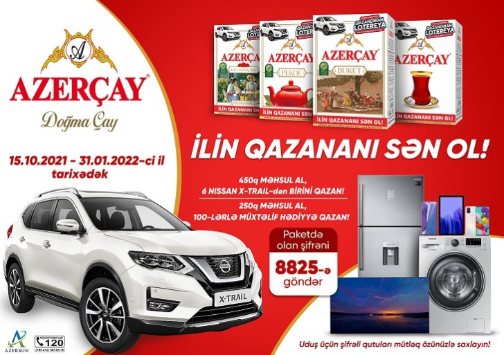 "Azerçay"dan “İlin qazanı sən ol” şüarı ilə lotereya