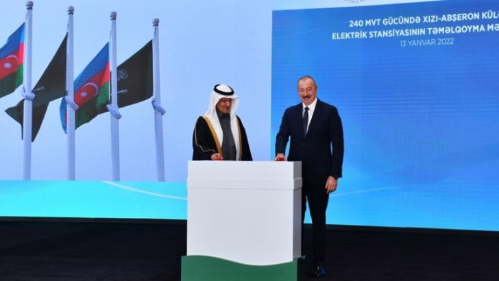 Prezident "Xızı-Abşeron" Külək Elektrik Stansiyasının təməlqoyma mərasimində iştirak edib -