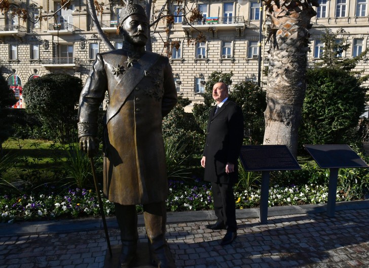 Hacı Zeynalabdin Tağıyevin Bakıda ucaldılan abidəsinin açılışı olub -