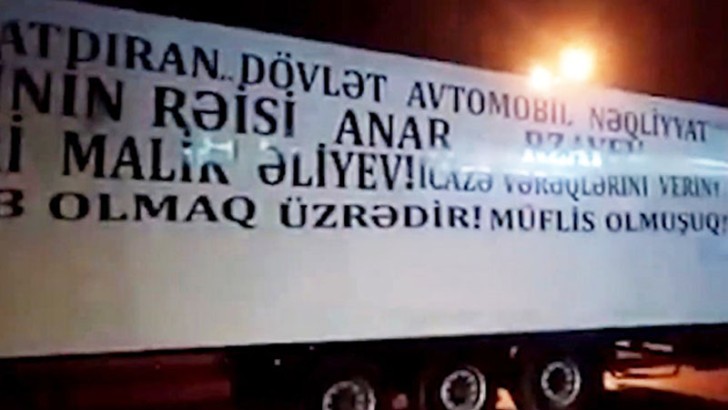 DANX TIR sürücülərinin yolu bağlamasına rəsmi münasibət bildirdi