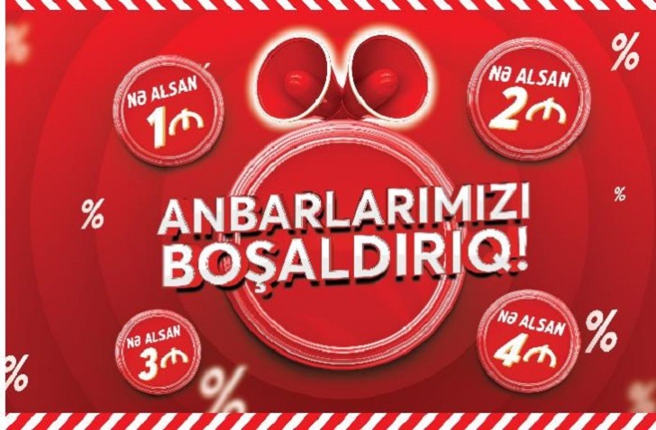 Al Market Mağazalar şəbəkəsi “Anbarları Boşaldır!" -