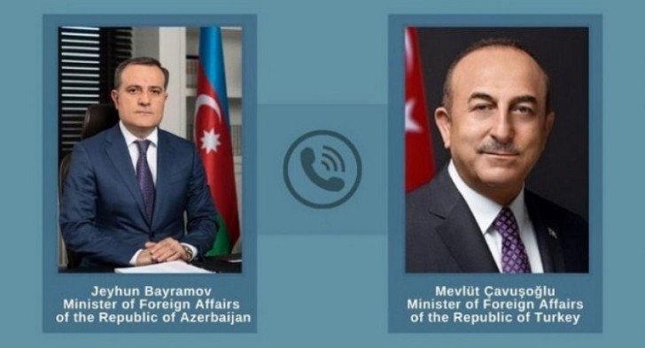 Ceyhun Bayramovla Mövlud Çavuşoğlu arasında telefon danışığı olub