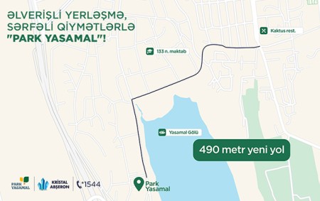 Əlverişli yerləşmə və sərfəli qiymətlərlə mənzillər “Park Yasamal”da! -