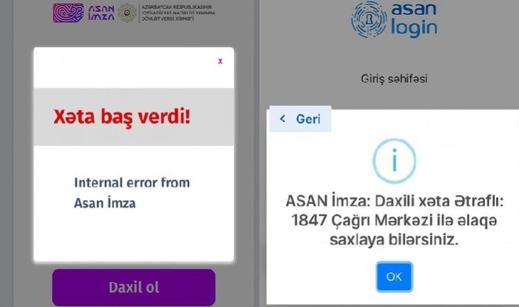 "Asan imza" sistemi çökdü: