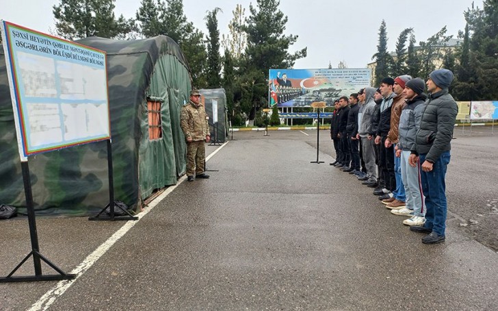 Hərbi vəzifəlilərin təlim toplanışı keçirilir