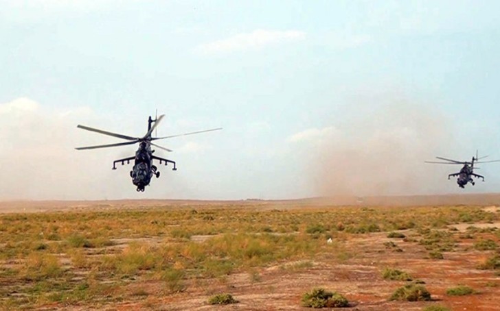 Azərbaycan Hərbi Hava Qüvvələrinin helikopter bölmələri təlim keçib