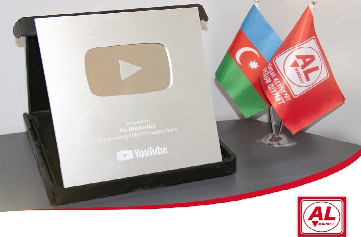 "AL Market" mağazalar şəbəkəsi "YouTube Silver Play Button"u qazandı!