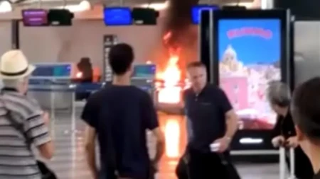 Malpensa hava limanında sərnişin yanğın törətdi