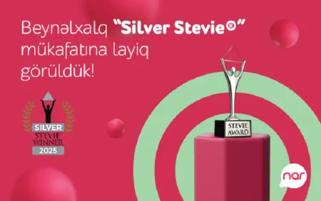 “Nar” nüfuzlu “Stevie” mükafatına layiq görülüb