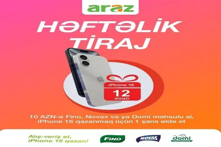 “Fino, Novax və Domi ilə “I phone 16” qazanmaq şansı!” adlı stimullaşdırıcı lotereyanın ikinci tirajı keçirilib
