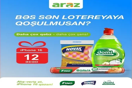 “Fino, Novax və Domi ilə “I phone 16” qazanmaq şansı!” adlı stimullaşdırıcı lotereyanın beşinci tirajı keçirilib