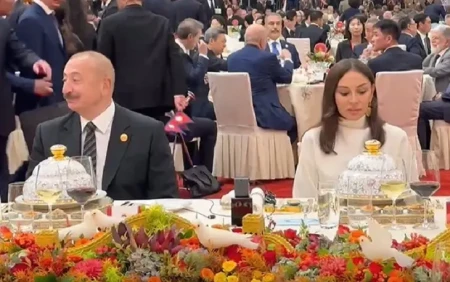 Prezident və xanımı Pekində ziyafətdə iştirak etdi -