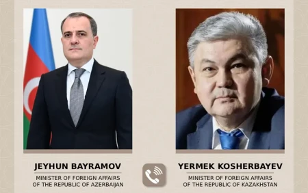 Ceyhun Bayramov qazaxıstanlı həmkarı ilə regiondakı vəziyyəti müzakirə etdi