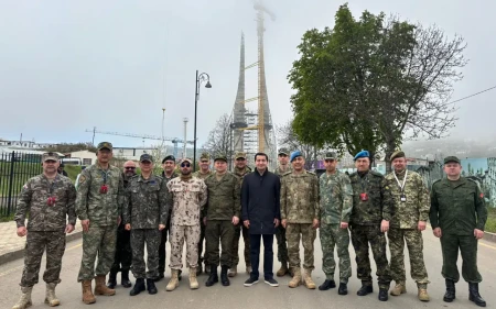 Hikmət Hacıyev Şuşada hərbi attaşelərlə birgə foto paylaşdı